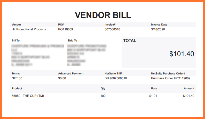 PromoStandards_Invoice_Rendered Vendor Bill