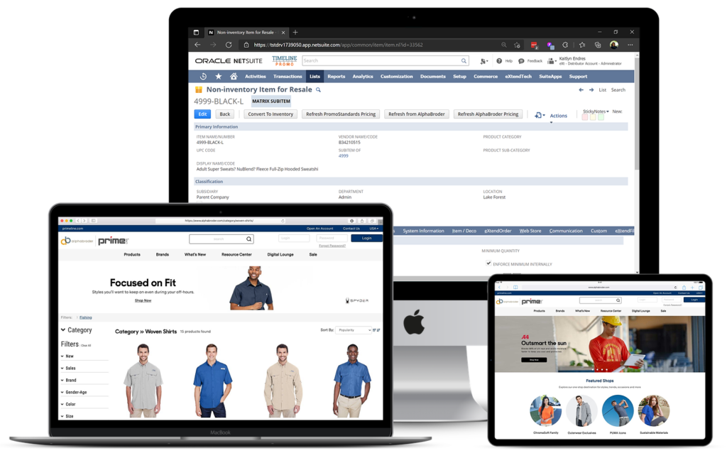 eXtendTech's AlphaBroder integration gives you access to the promo powerhouse all from within your NetSuite account.