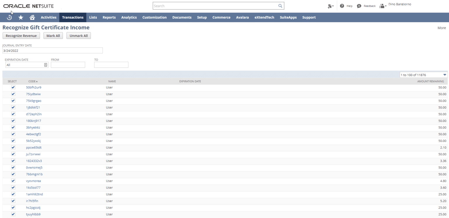 Blog Gift Certificate Management for NetSuite eXtendTech